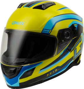 FF-18 DRIFT HELMET YELLOW/BLUE/BLACK 2X