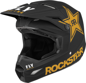 KINETIC ROCKSTAR HELMET MATTE BLACK/GOLD 2X