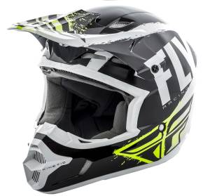 KINETIC BURNISH HELMET BLACK/WHITE/HI-VIS 2X