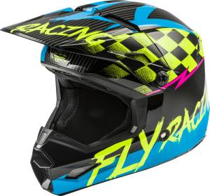 YOUTH KINETIC SKETCH HELMET BLUE/HI-VIS/BLACK/PINK YL