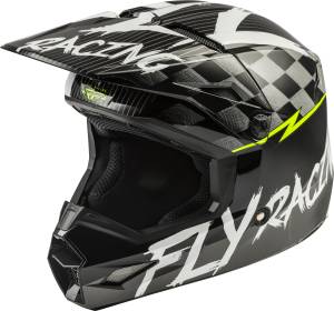 YOUTH KINETIC SKETCH HELMET BLACK/WHITE/HI-VIS YL