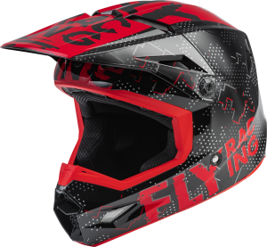 YOUTH KINETIC SCAN HELMET BLACK/RED YL