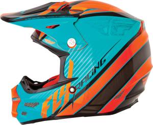 F2 CARBON FASTBACK HELMET TEAL/ORANGE/BLACK XS