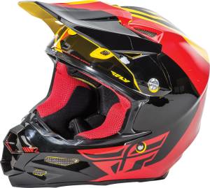 F2 CARBON PURE HELMET YELLOW/BLACK/RED 2X