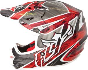 F2 CARBON ACETYLENE HELMET WHITE/RED XS