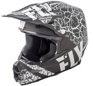 F2 CARBON FRACTURE HELMET MATTE BLACK/WHITE 2X