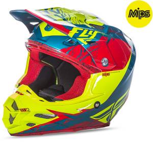 F2 RETROSPEC HELMET RED/HI-VIS XS