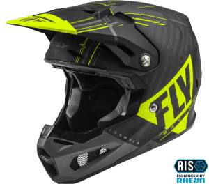 FORMULA CARBON VECTOR HELMET MATTE HI-VIS/GREY/BLACK XS