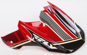 F2 CARBON CANARD VISOR RED/BLACK