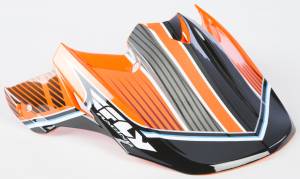 F2 CARBON CANARD VISOR ORANGE/BLACK