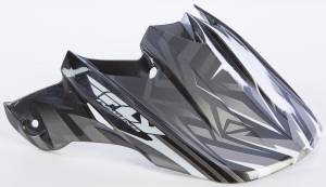 F2 CARBON SHORT VISOR GREY/WHITE/BLACK