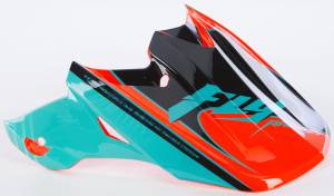 F2 CARBON FASTBACK VISOR TEAL/ORANGE/BLACK