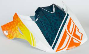 F2 ANIMAL VISOR ORANGE/WHITE/TEAL