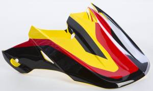 F2 CARBON PURE HELMET VISOR YELLOW/BLACK/RED