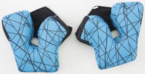 CHEEK PAD '15 35MM BLUE/SILVER (FITS S/M/X)