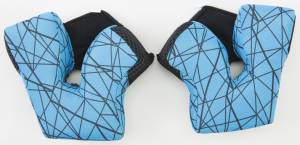 CHEEK PAD '15 30MM BLUE/SILVER L