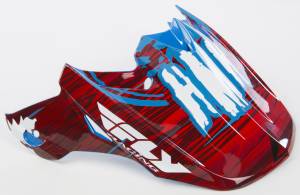 F2 CARBON HMK STAMP VISOR RED/BLUE