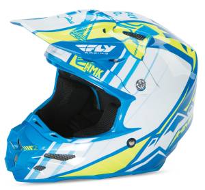 F2 CARBON HMK PRO CROSS HELMET BLUE/HI-VIS 2X