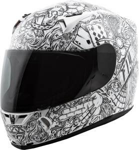 REVOLT INK'N NEEDLE HELMET WHITE/BLACK XS