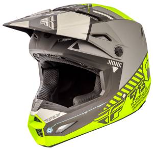 ELITE HELMET MATTE BLACK/GREY/HI-VIS 2X