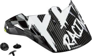 YOUTH KINETIC SKETCH VISOR BLACK/WHITE/HI-VIS