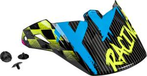 YOUTH KINETIC SKETCH VISOR BLUE/HI-VIS/BLACK/PINK