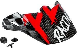 YOUTH KINETIC SKETCH VISOR RED/BLACK/GREY