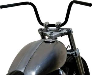 BOBBER HI BAR STEEL / 1INCH / W DIMPLE BLACK