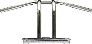 PULLBACK RISER BAR STAINLESS / 1INCH / W/ DIMPLE