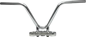 THREE BENT BAR W/DIMPLES STEEL/CHROME 1"