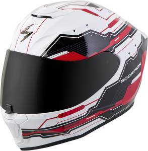 EXO-R420 FULL-FACE HELMET TECHNO WHITE/RED 2X