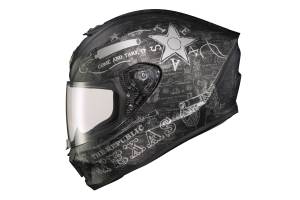 EXO-R420 FULL-FACE HELMET LONE STAR BLACK/SILVER 2X