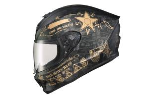 EXO-R420 FULL FACE HELMET LONE STAR BLACK/GOLD 2X