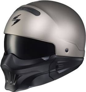 COVERT OPEN-FACE HELMET TITANIUM W/ EVO MASK 2X