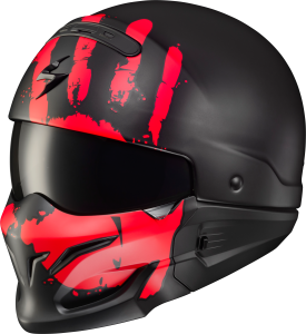 COVERT OPEN-FACE HELMET URUK MATTE RED 2X