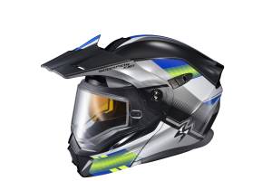 EXO-AT950 COLD WEATHER HELMET ZEC BLUE/HIVIZ 2X (DUAL PANE)