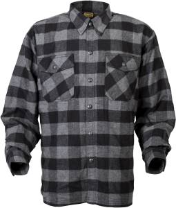 COVERT MOTO FLANNEL BLACK/GREY 2X