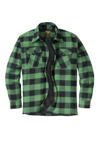 COVERT MOTO FLANNEL GREEN/BLACK 2X