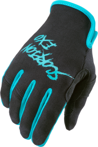 AIR-STRETCH GLOVES GRIND BLACK/TEAL 2X