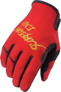 AIR-STRETCH GLOVES GRIND RED/GOLD 2X