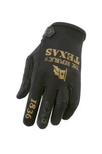 MOTO-FLEX GLOVES LONE STAR BLACK/GOLD 2X