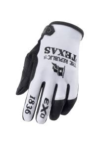 MOTO-FLEX GLOVES LONE STAR WHITE/BLACK 2X