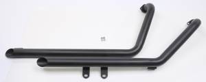 FULL CRUISER EXHAUST SYSTEM SLASH CUT DRAG BLACK