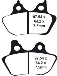 PROFILED BRAKE PAD X+ FR/RR `00-07 EXCEPT 200 MM TIRE