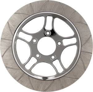 TRIANGULAR REAR BRAKE ROTOR 11.8" CHROME