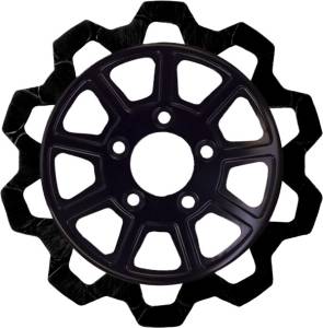 9 SPOKE ROTOR  REAR BLK/BLK BOW TIE 11.5" 5MM