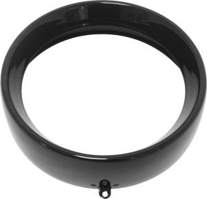 FRENCHED HEADLIGHT TRIM RING BLACK 7 TAB STYLE