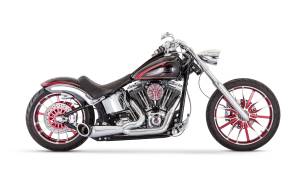 TURNOUT 2-1 CHROME W/CHROME TIP `86-17 SOFTAIL