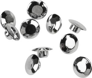 HANDLEBAR CLAMP PLUG CAPS CHROME 10/PK