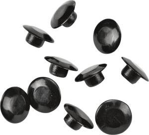 HANDLEBAR CLAMP PLUG CAPS BLACK 10/PK